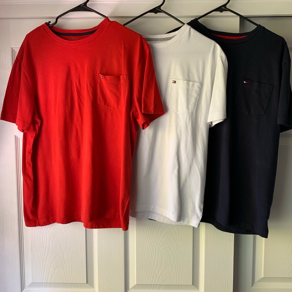 Red, White, Navy Blue Tommy Hilfiger T-Shirts